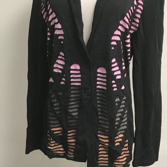 AldoMartins Anthropologie shred cardigan jacket L - Picture 2 of 9